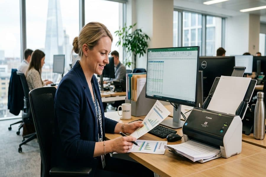 Document scanning in a finance office